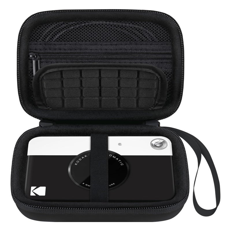 Elonbo Camera Carrying Case for Kodak Printomatic Digital Instant Print Camera  Portable Bluetooth Photo Printer Storage Holder Bag  Mesh Bag Fits Photo Paper MicroSD Card USB Cable  Black+Black - Image 1